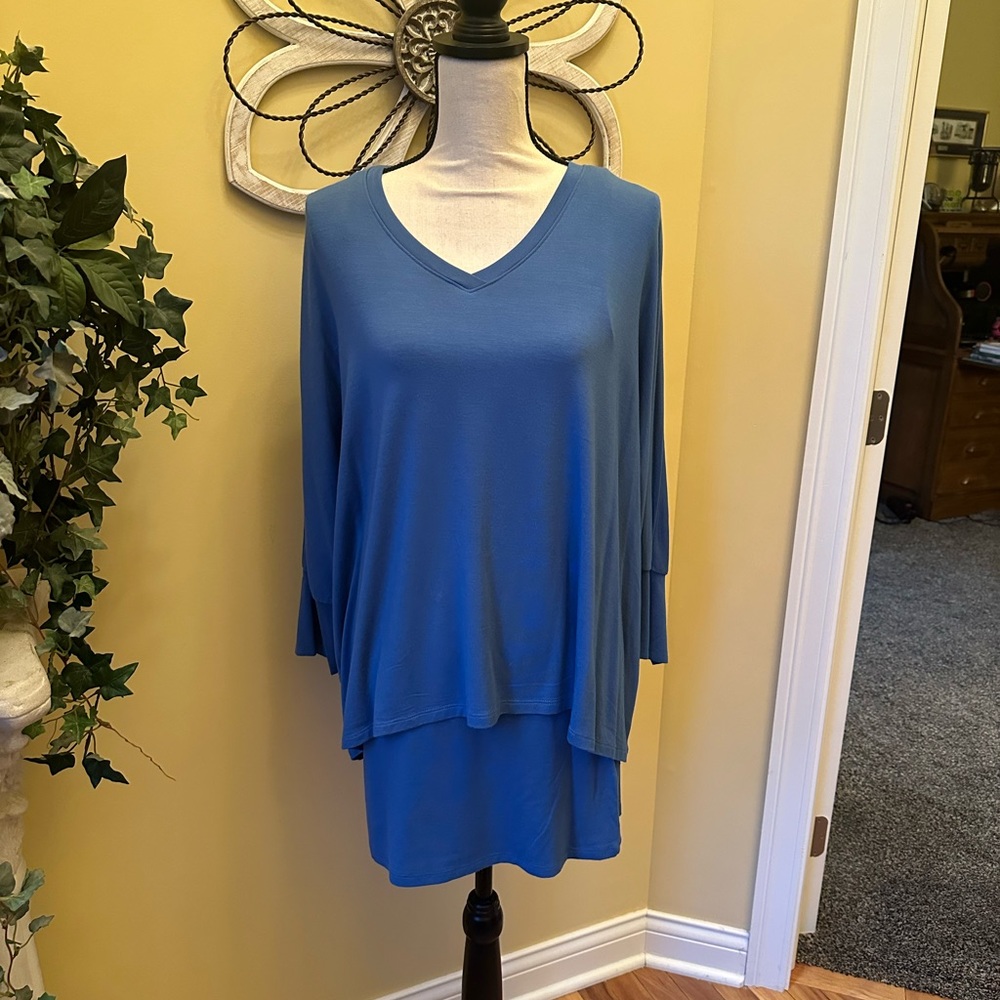 Soft surroundings blue tunic top
